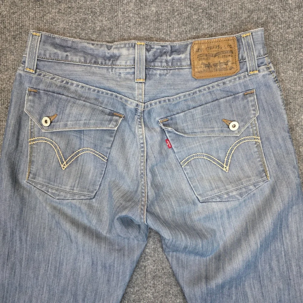 VTG Levis 527 Jeans Mens 32x32 Blue Denim Low Boot Cut  Flap Pocket Grunge Y2K